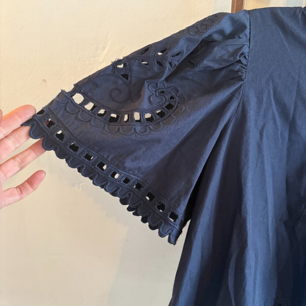 Sea NY Santos Eyelet Navy Top - Picture 3 of 10